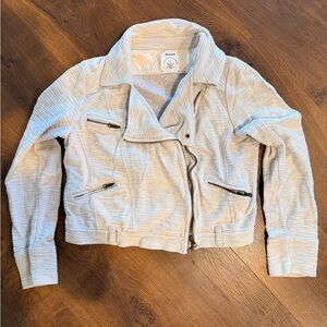 Elegant Cream Bomber Jacket